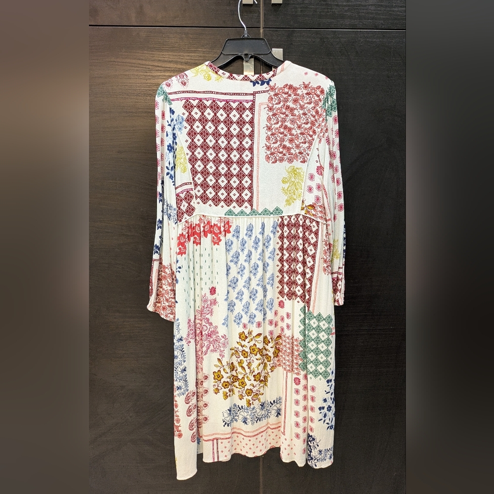 Daniel Rainn Multicolor Patchwork Long Sleeve Dre… - image 6